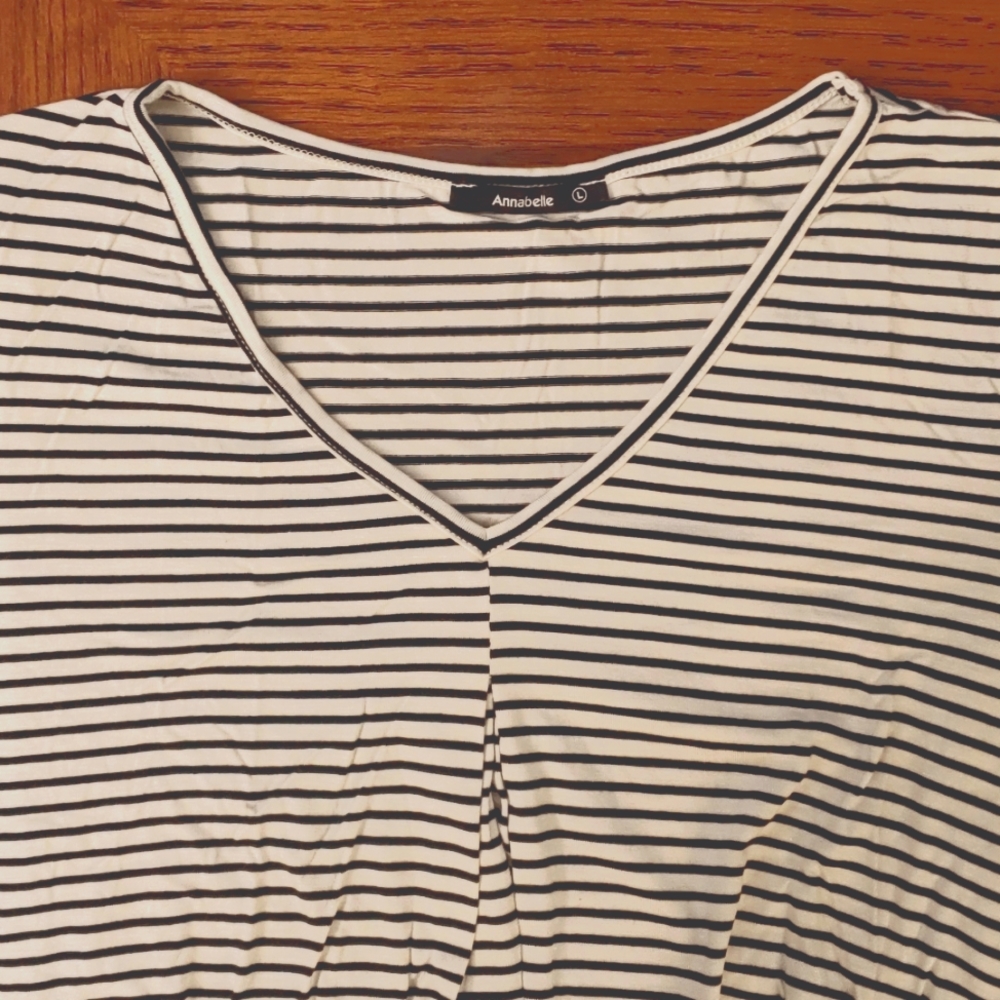 Annabelle Hi-Low Knot Maxi Tunic - Perfect Stripes - Picture 5 of 5